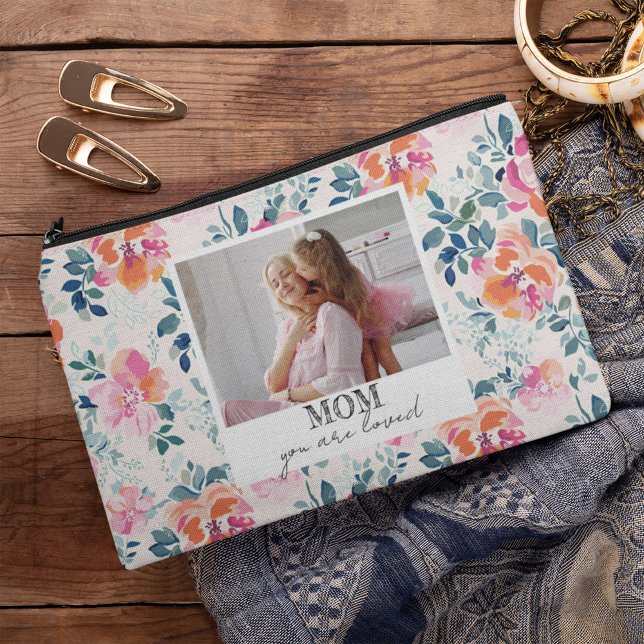 Pochette À Accessoires Vous êtes adoré Aquarelle Floral Fête des Mères (Créateur téléchargé)