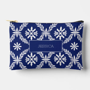 Pochette À Accessoires Voyage de Maquillage Personnalisé Moderne Blanc Bl