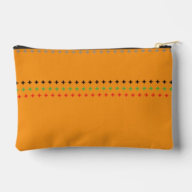 Pochette À Accessoires Voyage Orange Citrouille Élégant (Verso)