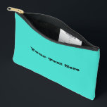 Pochette À Accessoires Vrai bleu turquoise bleu vert Sud-ouest couleur so<br><div class="desc">Accessoire de rangement Sac à main petit sac à main imprimé coupe couture style et décontracté marquant mode accessoire avec personnalisable modèle Votre texte Ici typographie imprimée avec True Turquoise Blue Green Southwestern Solid Color arrière - plan illustration et sélectionner la collection de produits par TheFabricSeal impression sur demande shop...</div>