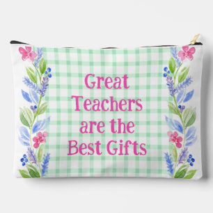 Pochette À Accessoires Watercolor Floral Check Les enseignants sont les m