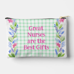 Pochette À Accessoires Watercolor Floral Check Nurses sont le meilleur ca