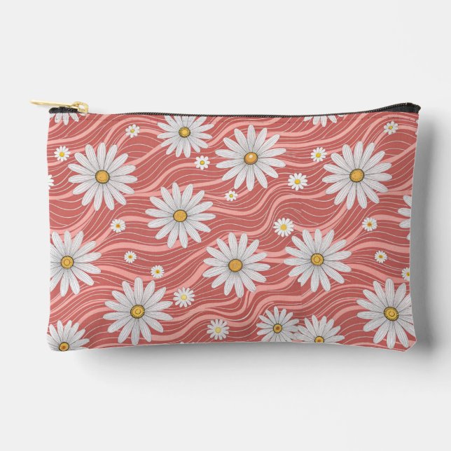 Pochette À Accessoires Wavy Pink Daisies (Recto)