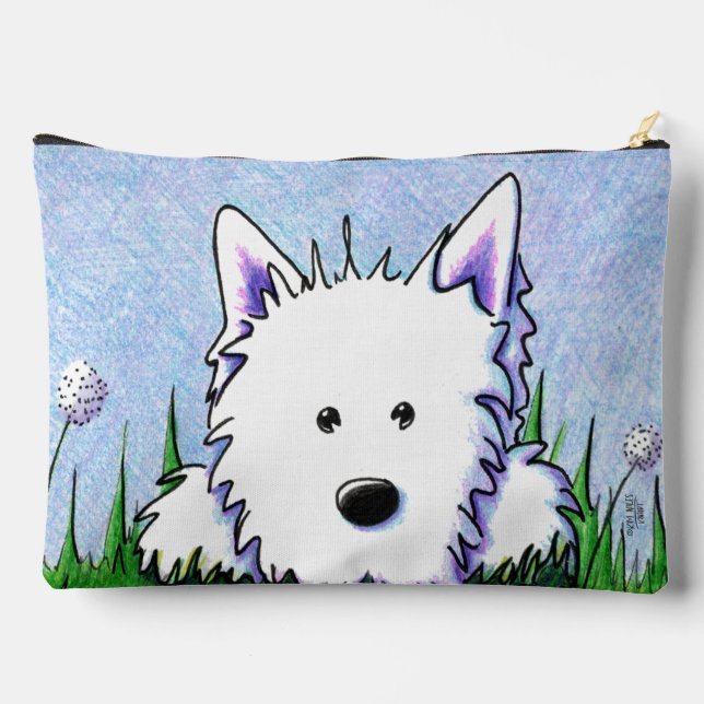 Pochette À Accessoires Westie printanière   (Verso)