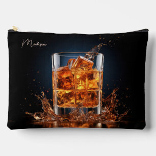 Pochette À Accessoires Whiskey De Nom Personnalisé Sur Les Rochers