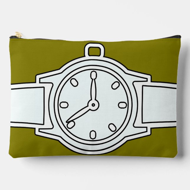 Pochette À Accessoires Wistwatch Olive (Recto)