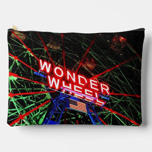 Pochette À Accessoires 'Wonder Wheel Neon' (Recto)