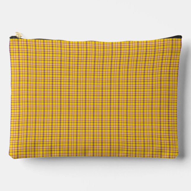 Pochette À Accessoires Yellow Purple Plaid Classic Pattern Modern (Recto)