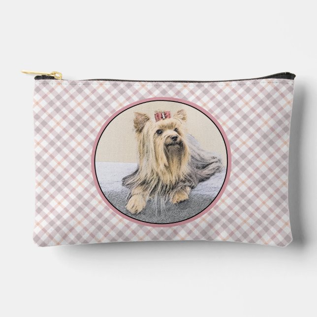 Pochette À Accessoires Yorkshire Terrier Peinture mignonne Chien original (Recto)