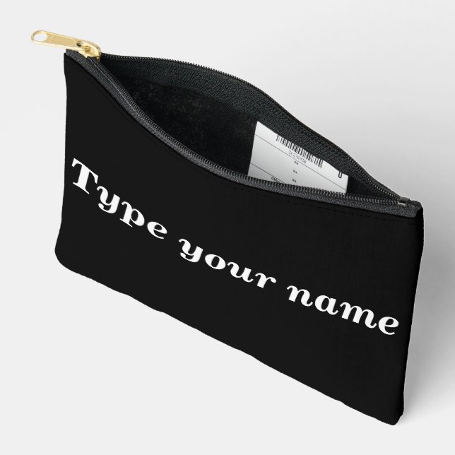 Pochette À Accessoires Your Name on Black Pouch (Ouvrir)