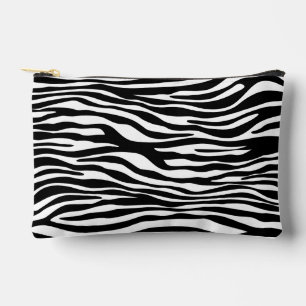 Pochette À Accessoires Zebra Print, Zebra Stripes, Noir Et Blanc