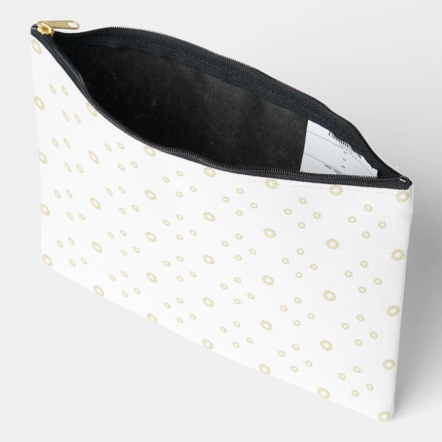 Pochette À Accessoires Zinnia Soleil Blanc | Or (Ouvrir)