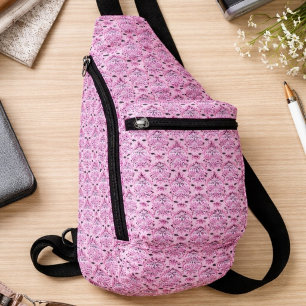 Pochette Accessoire à Motif Damassé Ornemental Ros