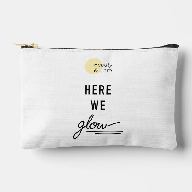 Pochette blanc crème - Here we glow - Beautyncare (Recto)