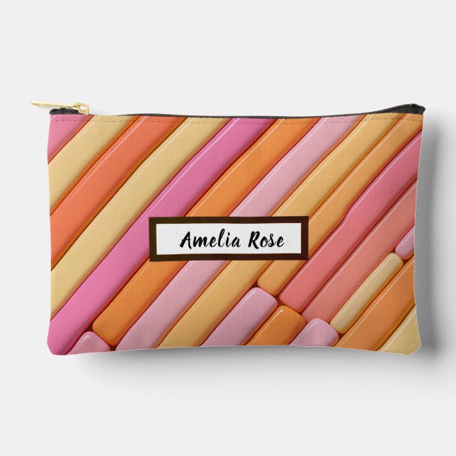 Pochette d'accessoires géométriques Pastel sur mes (Recto)