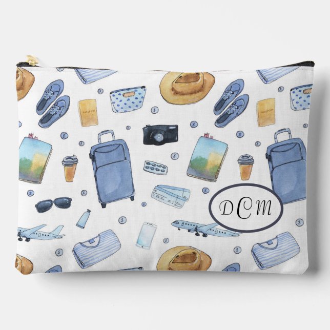 Pochette d'accessoires Motif à thème Voyage (Recto)