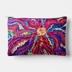Pochette de fleurs abstraites - Sac à fermeture éc