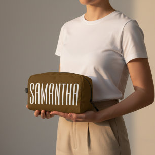 Pochette de Maquillage Élégante avec Monogramme Pe