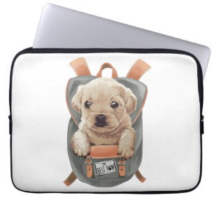 Pochette ordinateur portable 13 pouces sac chien