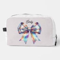 Pochette personnalisée avec un nœud iridescent