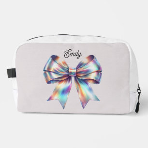 Pochette personnalisée avec un nœud iridescent