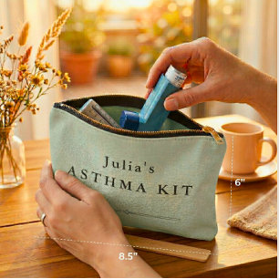 Pochette pour trousse personnalisée d'asthme – Sac