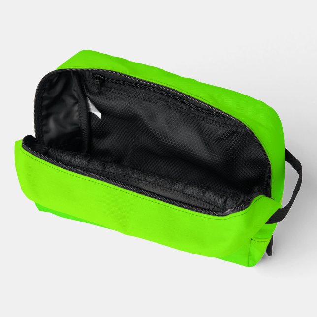 Pochette verte brillante avec fermeture éclair noi (Ouvrir)