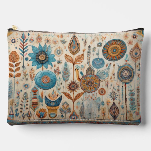 Pochette zippée d'éléments de Boho ethniques (Recto)