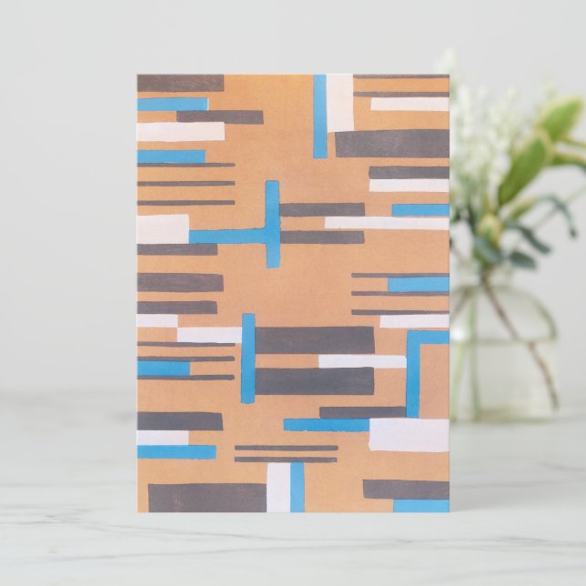 Pochoir de Jazz Art Déco vintage, Motif géométriqu (Debout devant)