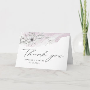 pochoir rustique botanique Carte de remerciements