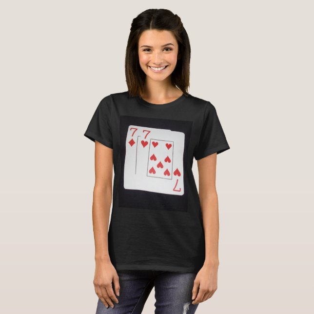 Pocket Sevens Poker Cartes, Tshirt Dames (Devant entier)