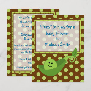 Pod à pois sur invitation d'un bébé Pois