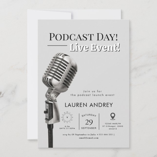 Podcast Launch Event Invitation (Devant)
