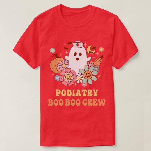 Podiatry Boo Boo Crew Nurse Halloween TShirt frien (Design devant)