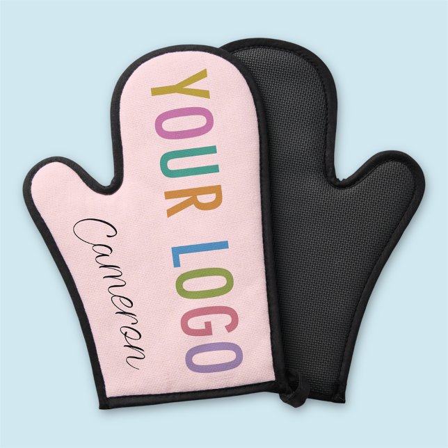 Poêle en silicone rose Mitt avec logo et nom de l' (MISOOK Pink Oven Mitt with Logo)