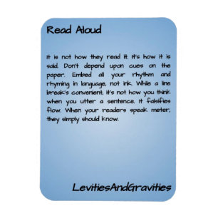 Poem Magnet de cuisine - Lire à haute voix