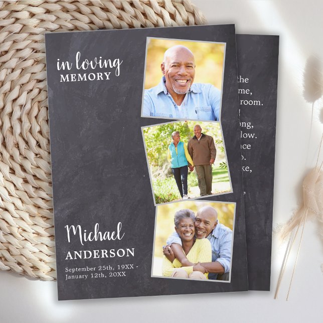 Poème commémoratif russe - Carte de prière funérai (Créateur téléchargé)