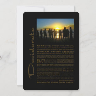 Poème De Desiderata Admirant Le Coucher De Soleil
