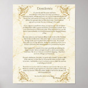 Poème de Desiderata par Max Ehrmann Poster