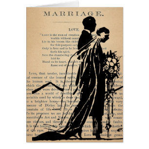 Poème de mariage par la silhouette de marié de