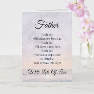 Poème de motivation pour père conception Carte de