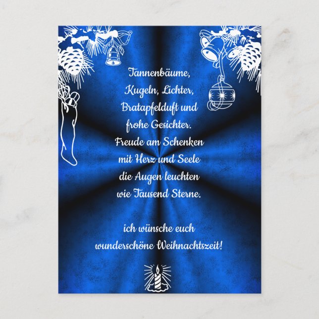 Poème de Noël allemand , Ajoutez votre texte Carte (Devant)