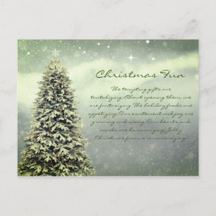 Poème de Noël rétro Carte postale