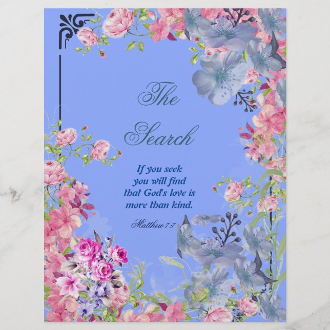 Poème de recherche papier personnalisé (Devant)