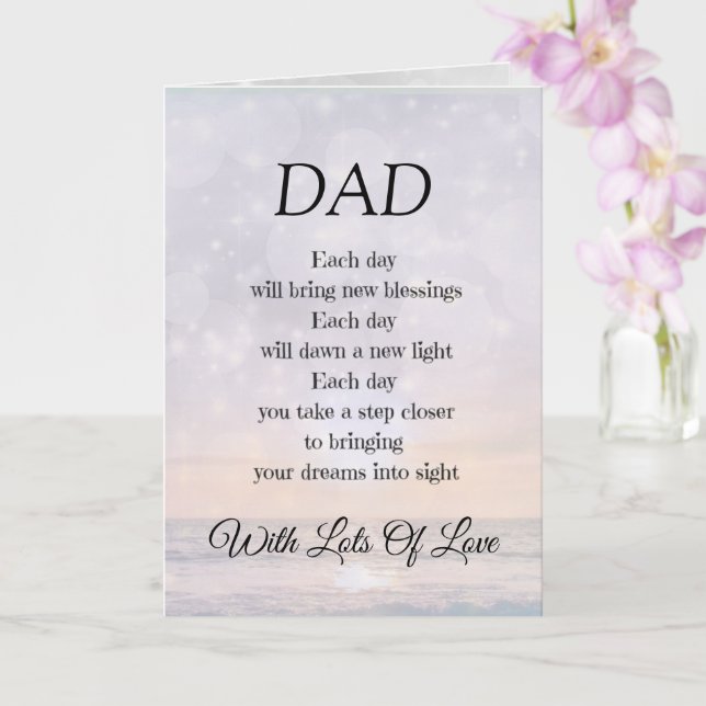 Poème d'encouragement pour papa conception Carte d (Orchidée)