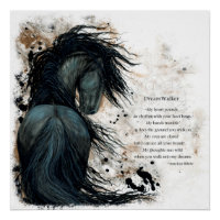 Poème DreamWalker Poème Friesian Horse Poster par 