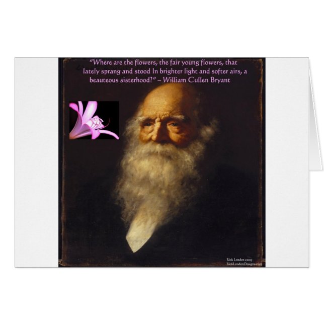 Poème floral de William Cullen Bryant (Devant horizontal)