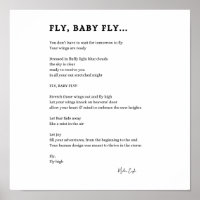 Poème inspirant de la mouche de bébé volée poster 