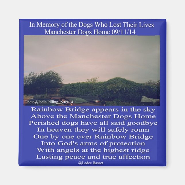 Poème Magnet Manchester Rainbow Bridge (Devant)
