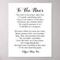 Poème sur la rivière par Edgar Allan Poe Poster